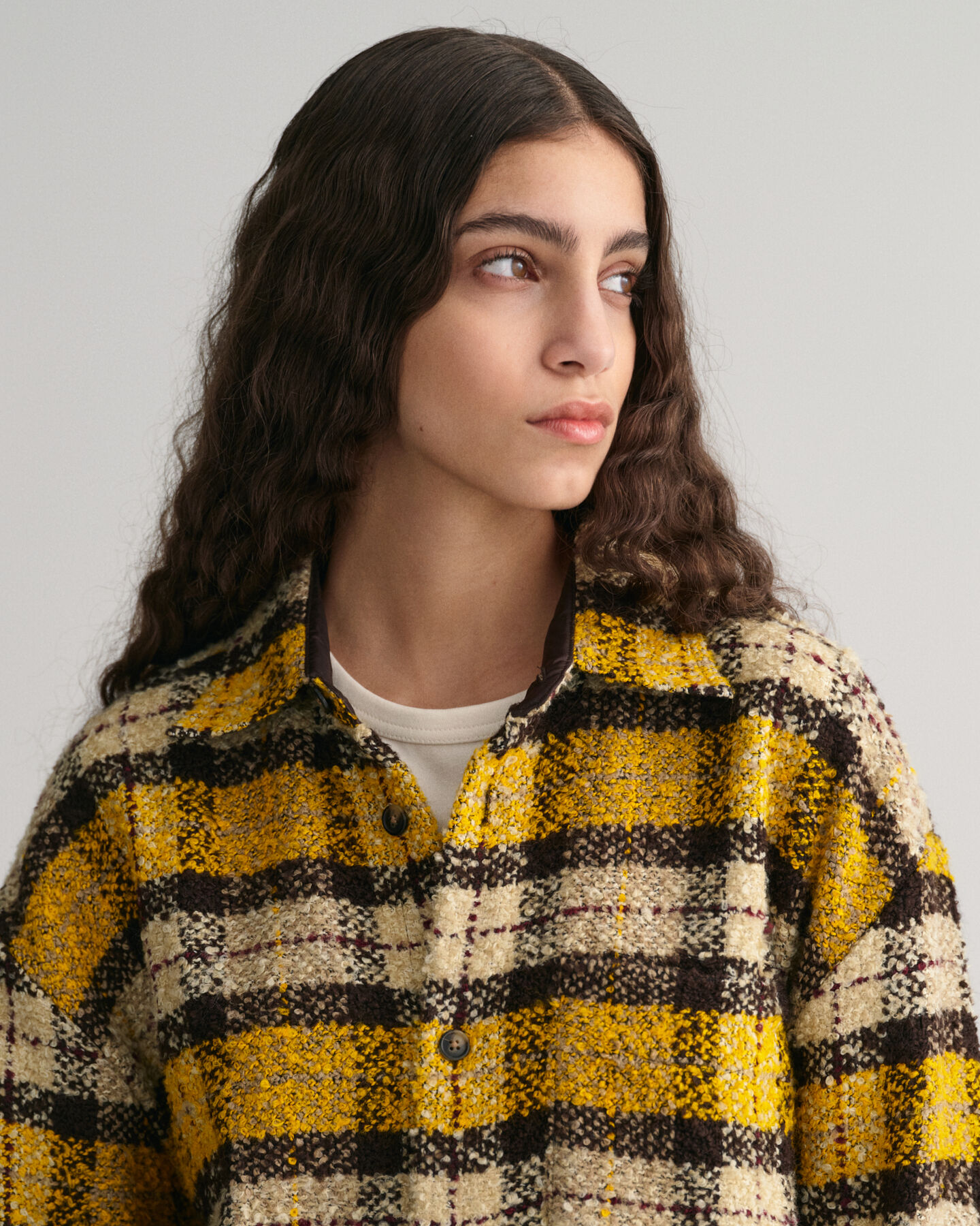 Camicia a quadri Boucl&eacute; oversize