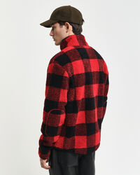 Giacca in pile a quadri