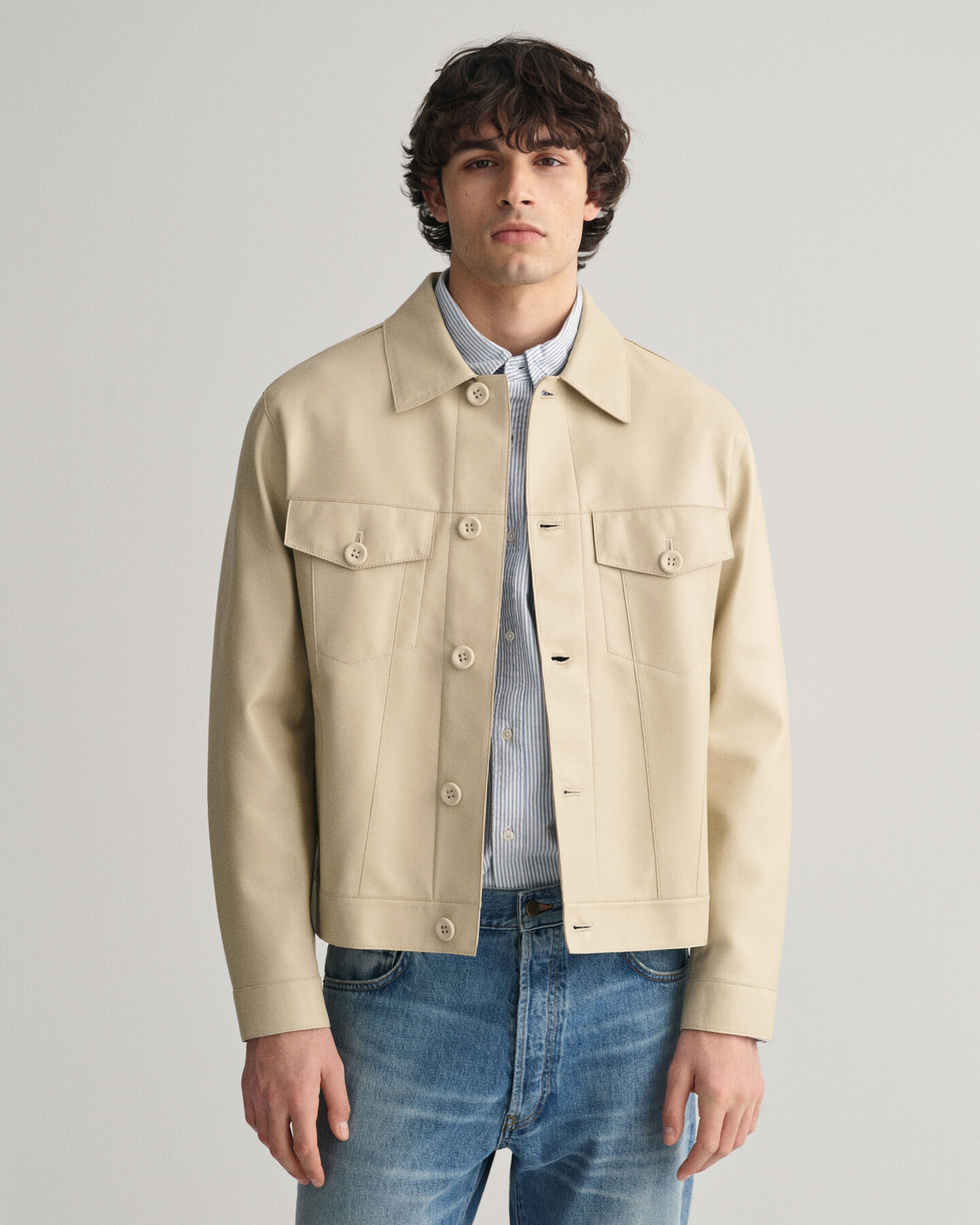 Giacca Trucker in pelle