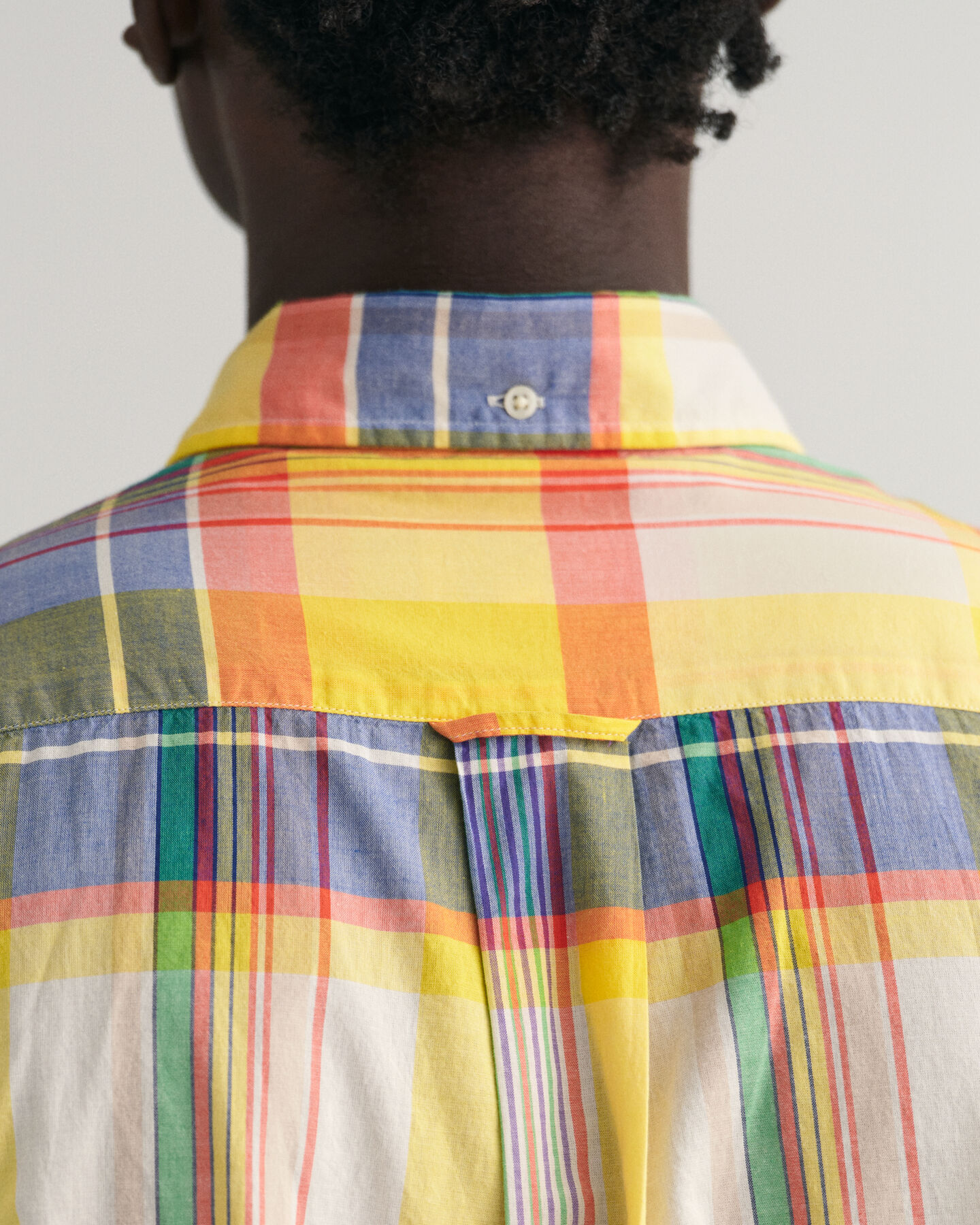 Camicia a maniche corte in madras regular fit