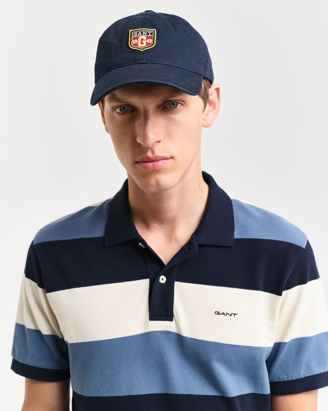 Polo in piqué colour block