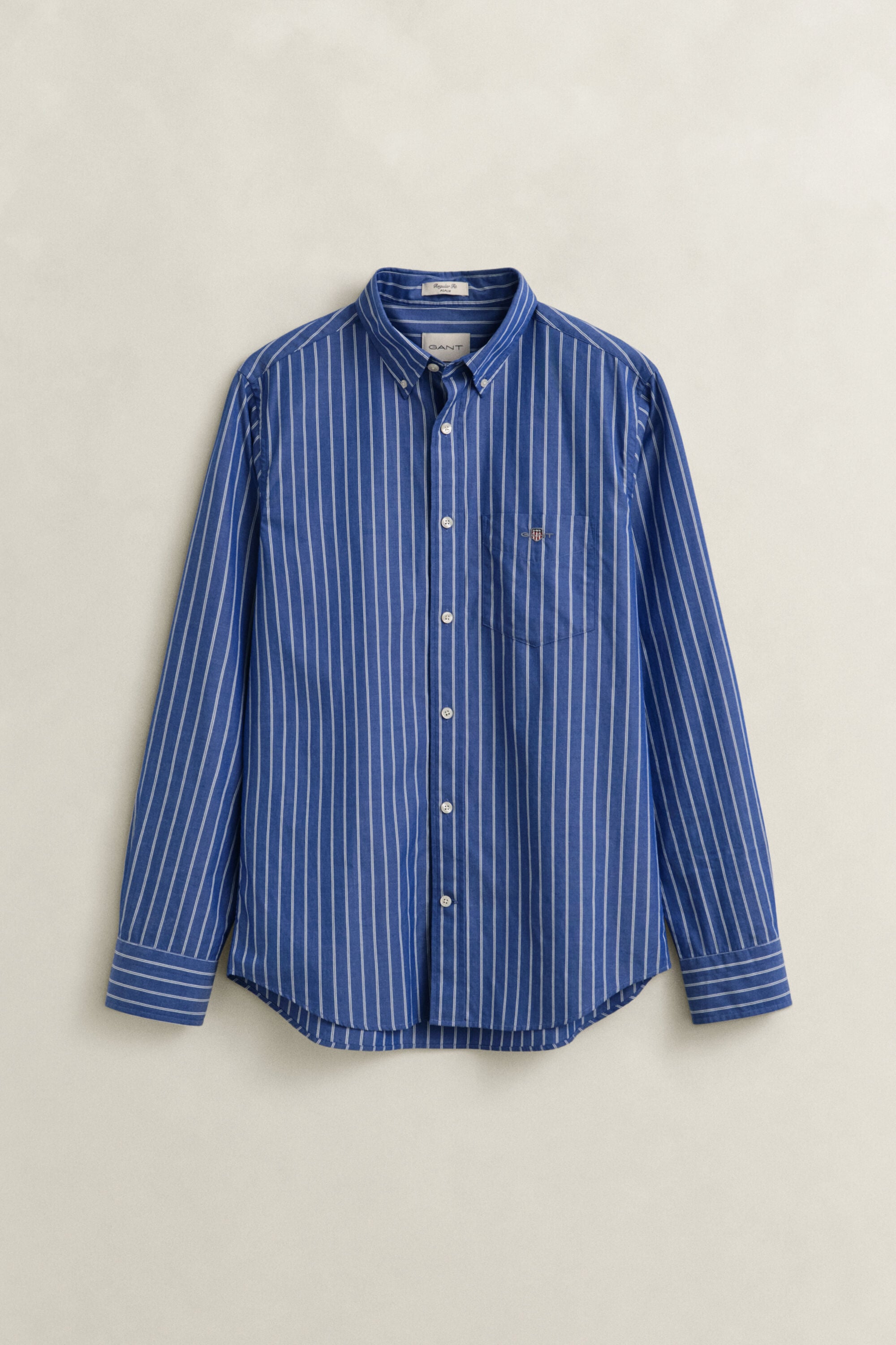 Camicia classica in popeline a righe