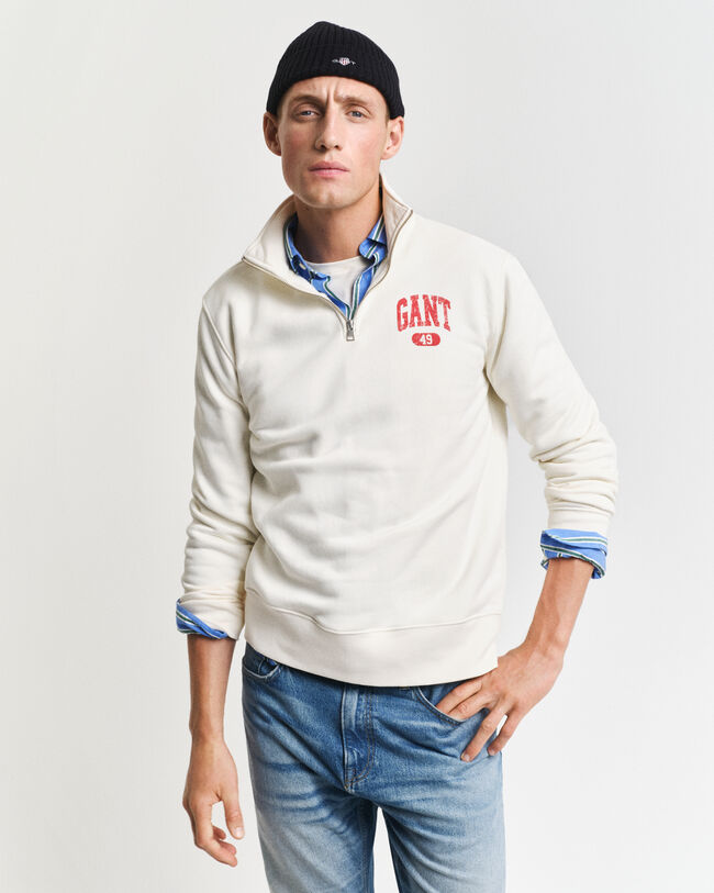 Felpa con zip corta Arch Graphic GANT 49