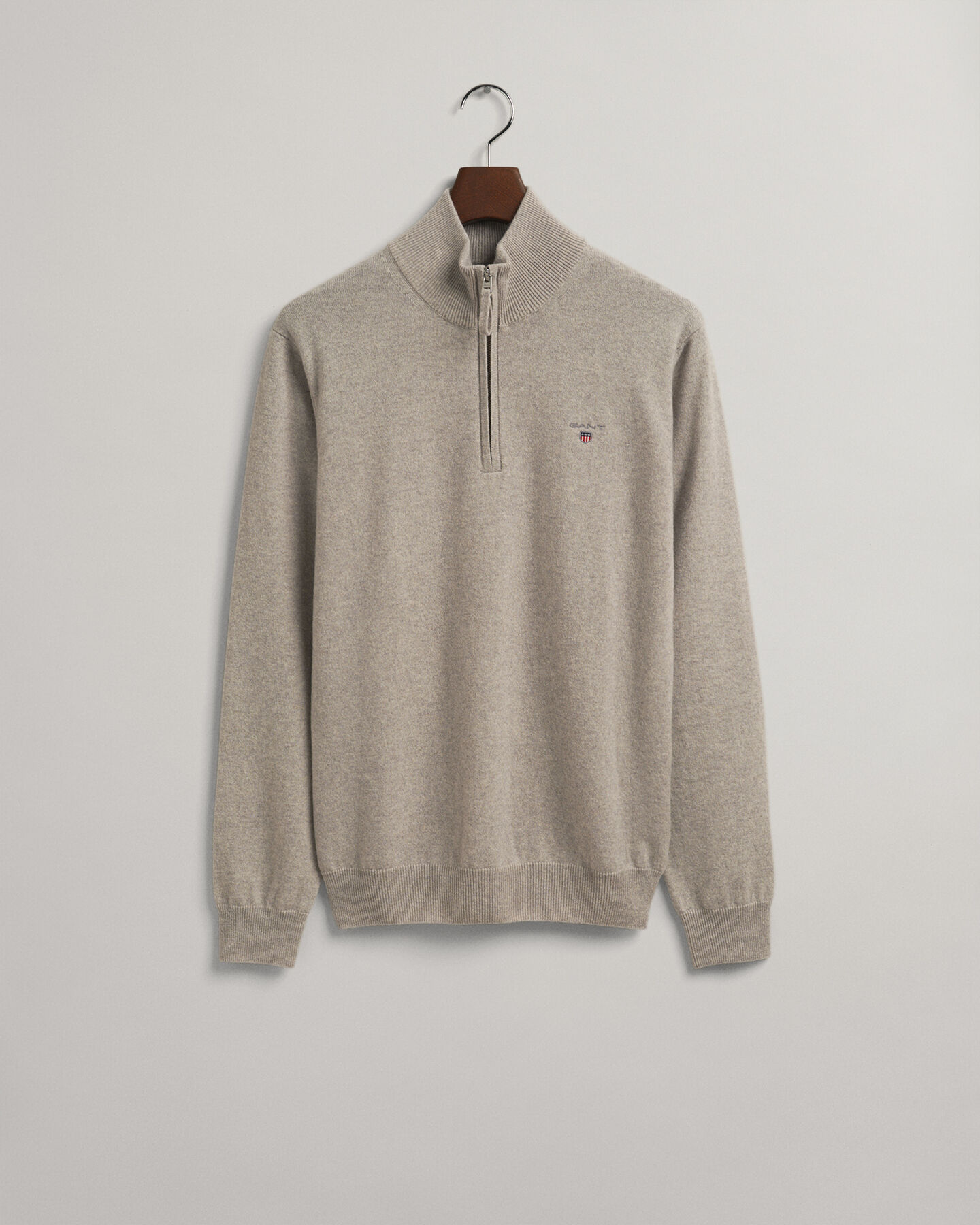 Maglia in lana d'agnello extrafine con zip corta