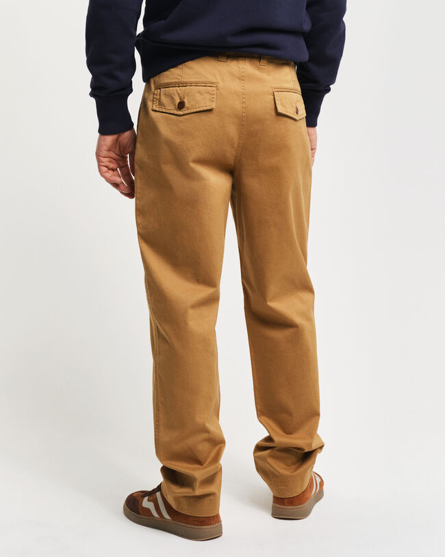 Pantaloni chino in cotone pettinato regular fit