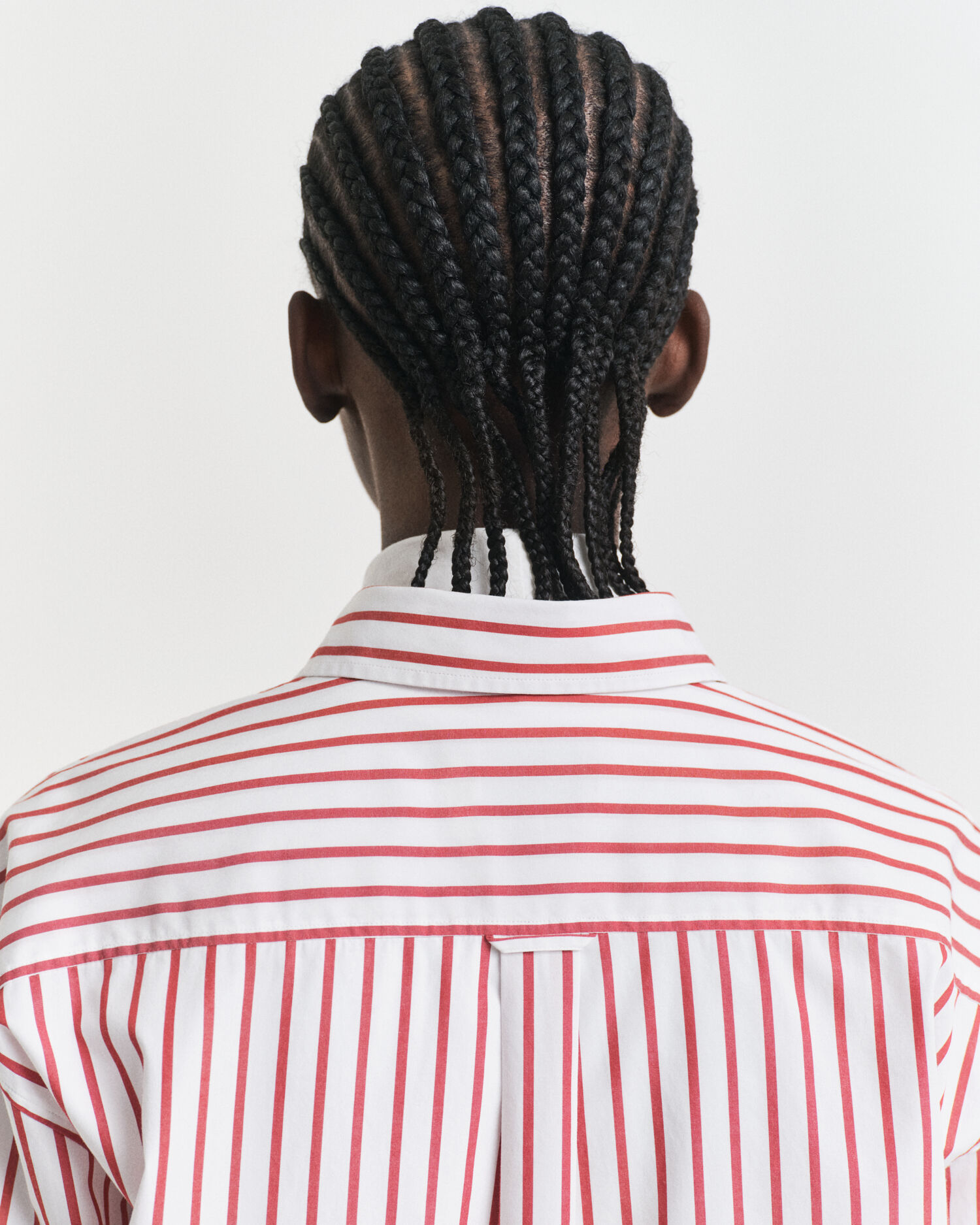 Camicia classica in popeline a righe relaxed fit