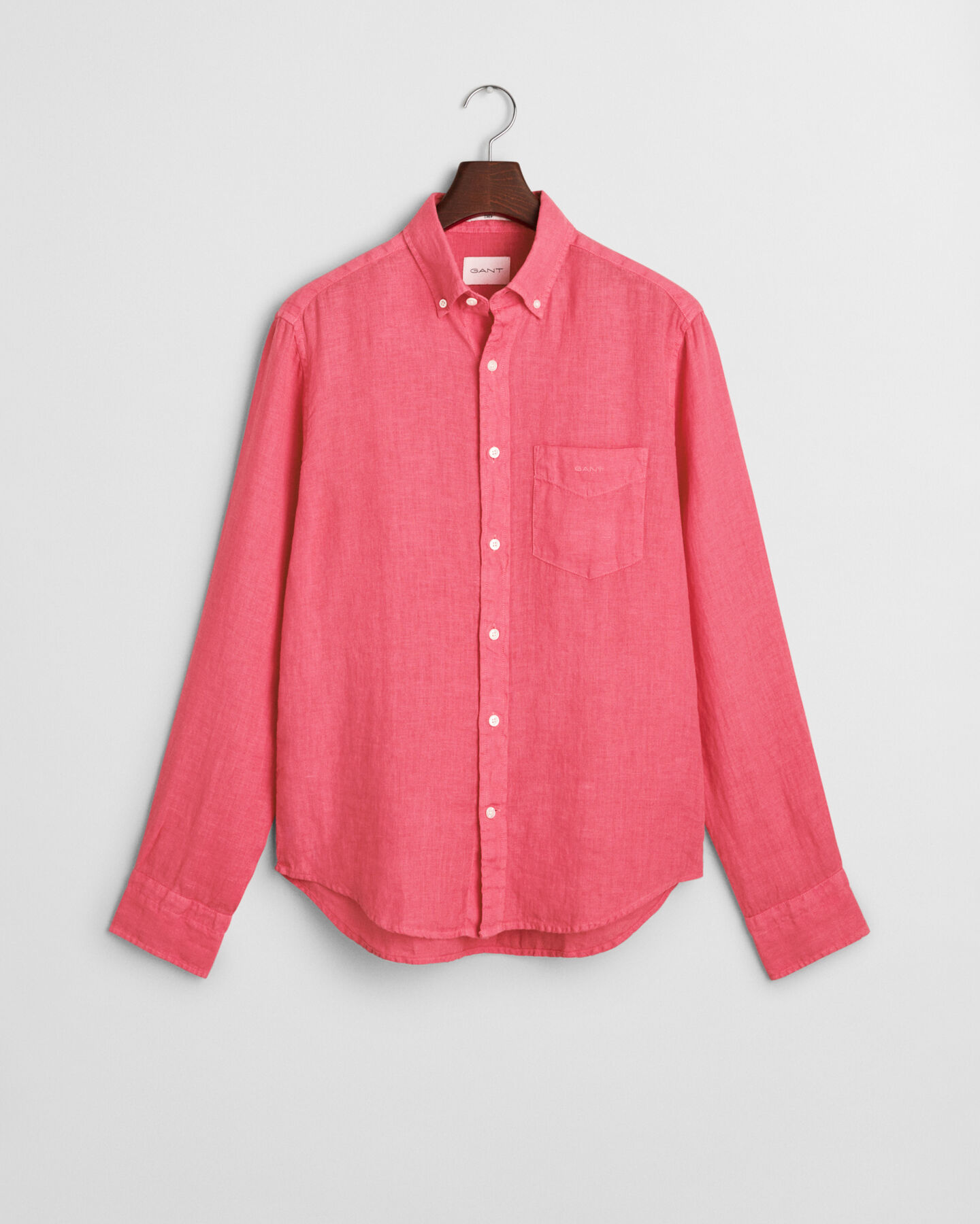 Camicia di lino tinto in capo regular fit