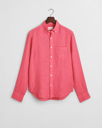 Camicia di lino tinto in capo regular fit