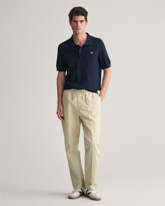 Maglia a polo in cotone strutturato