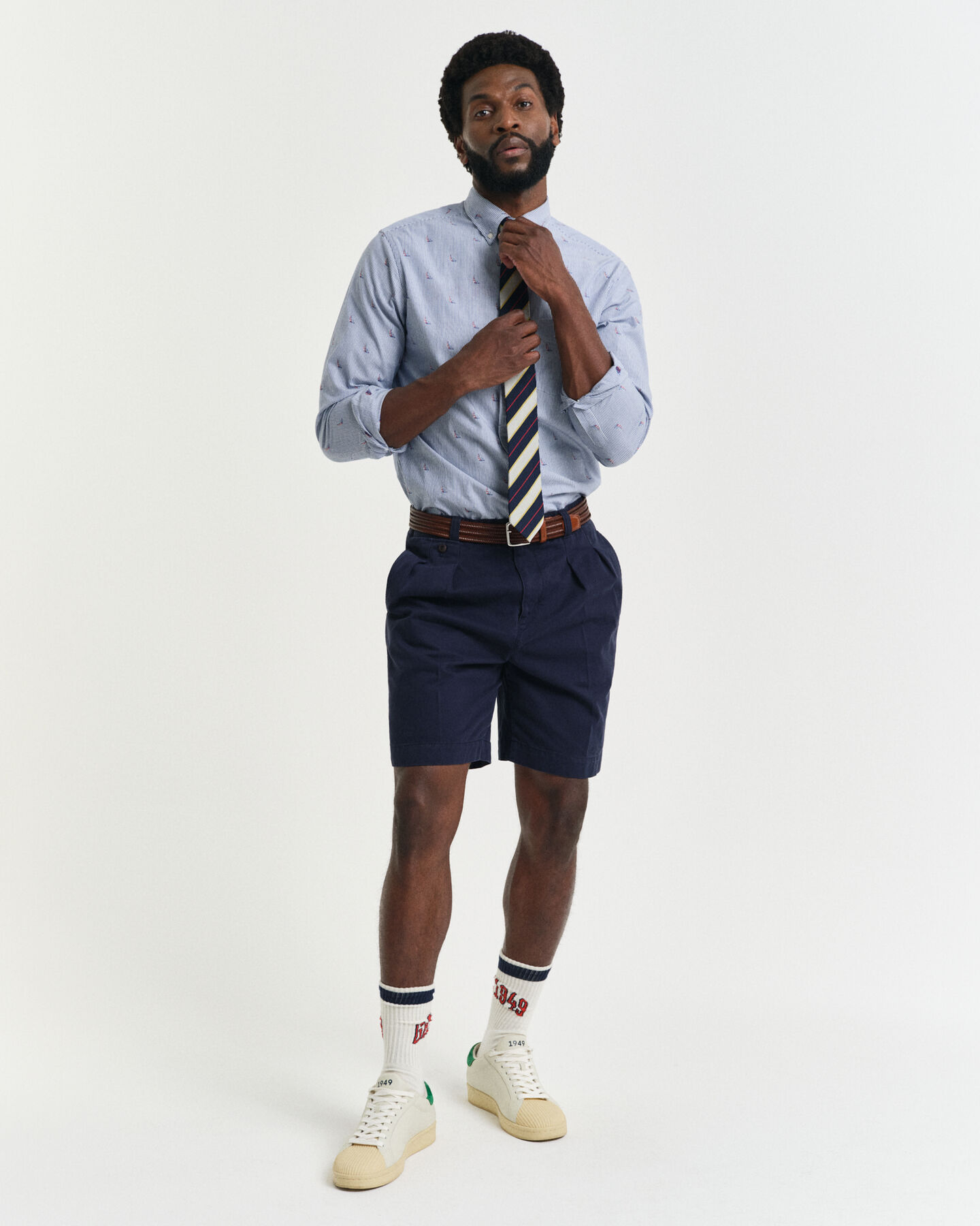 Pantaloncini chino in twill di cotone relaxed fit