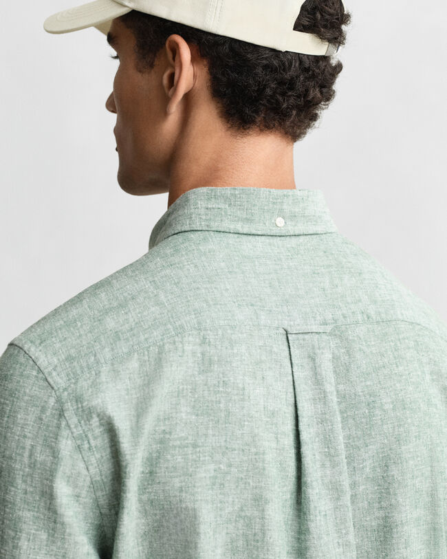 Camicia in lino-cotone regular fit