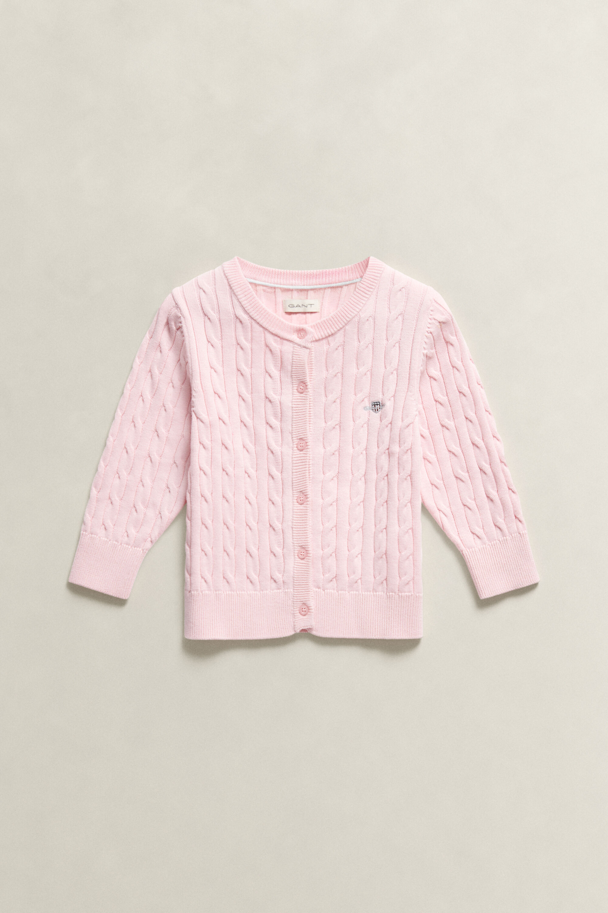 Cardigan lavorato in cotone a trecce Shield Girls