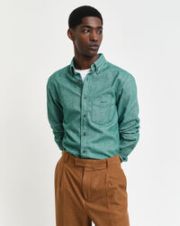 Camicia in flanella con motivo a spina di pesce regular fit