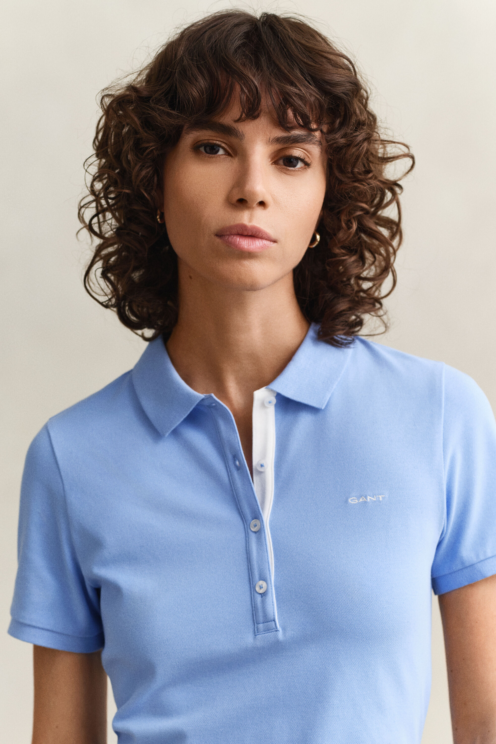 Polo in piqué a contrasto