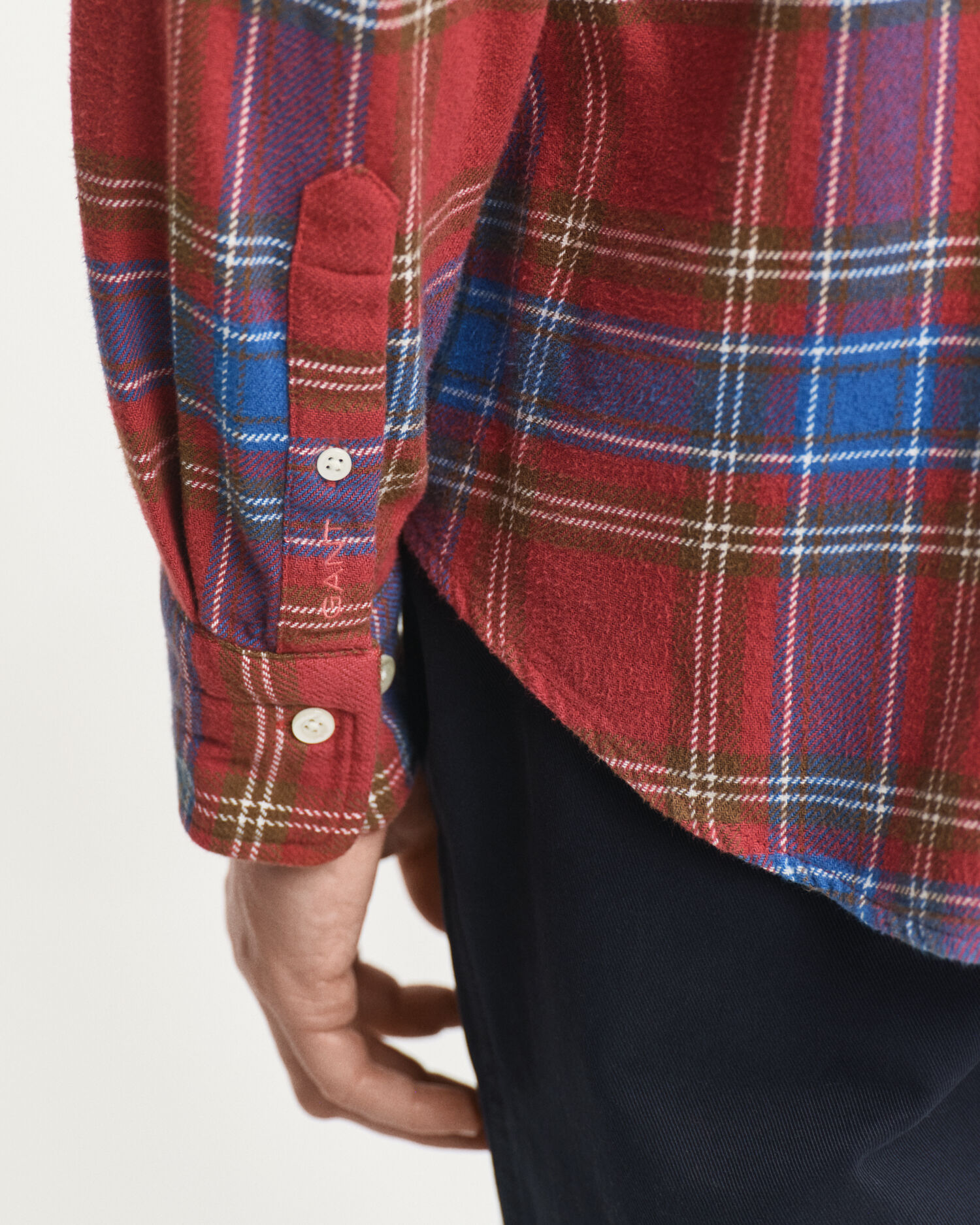 Camicia in twill a quadri relaxed fit