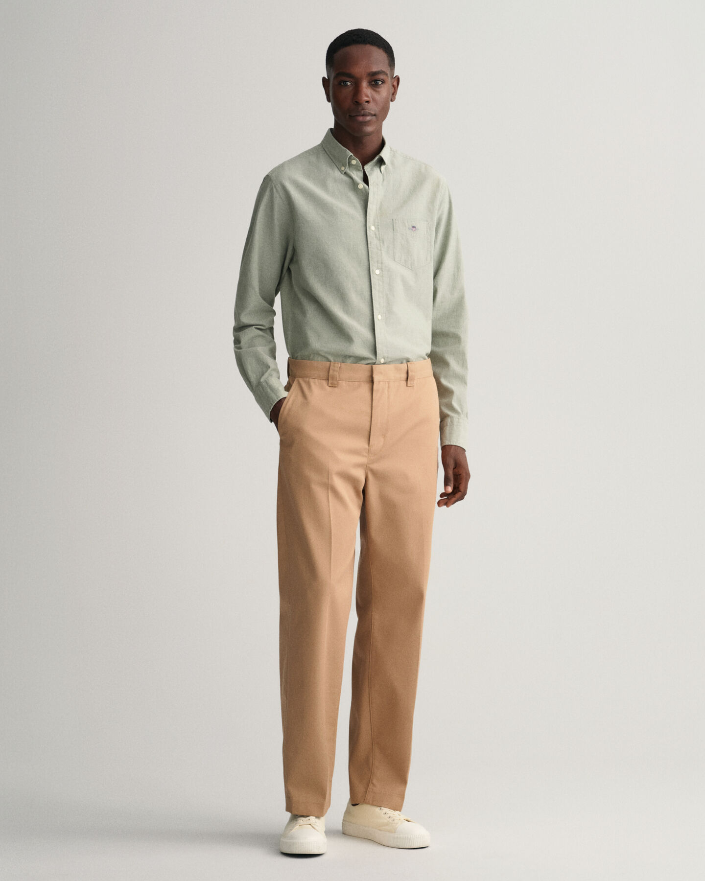 Camicia in lino-cotone regular fit