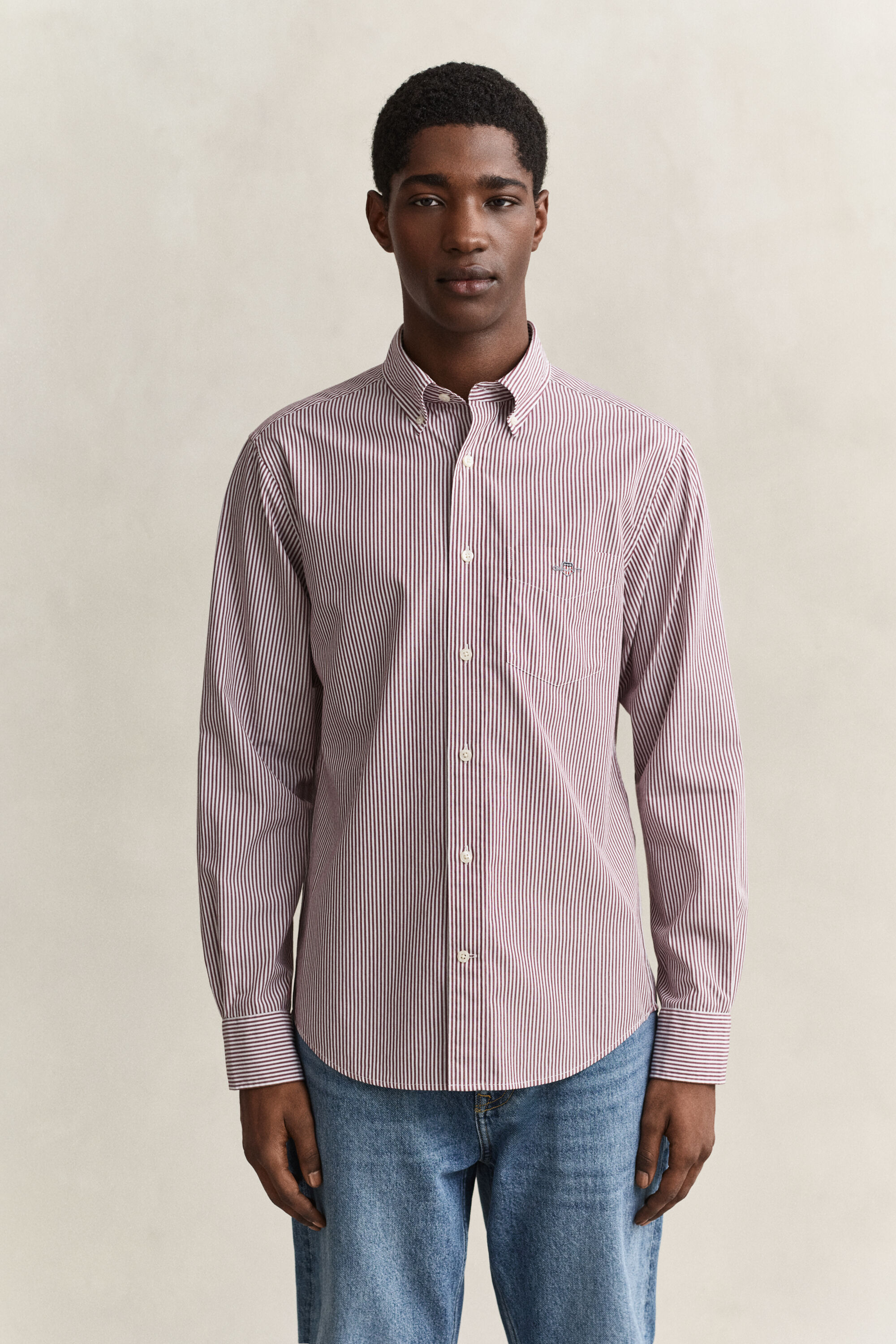 Camicia in popeline a righe Classic regular