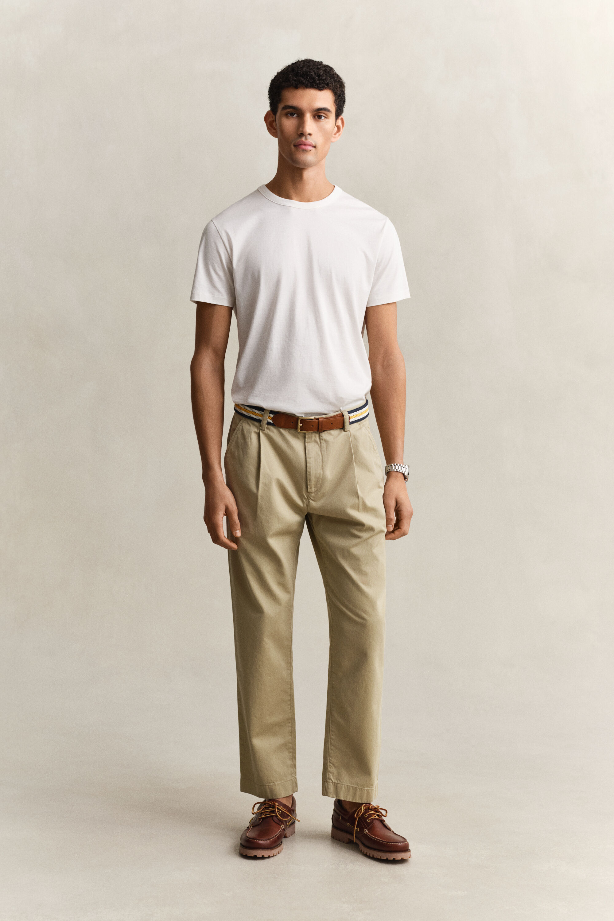 Pantaloni chino in twill di cotone regular fit