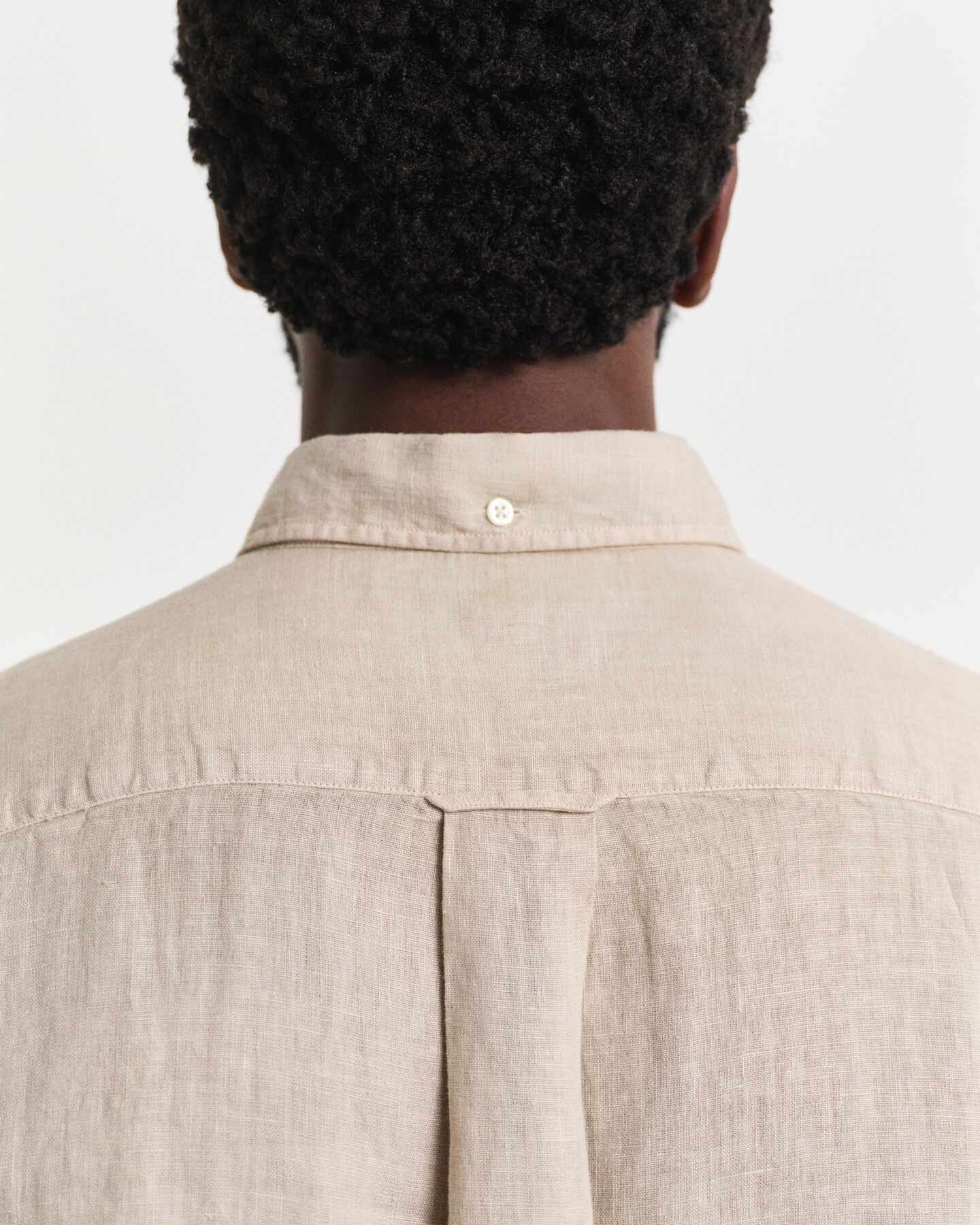 Camicia di lino tinto in capo regular fit