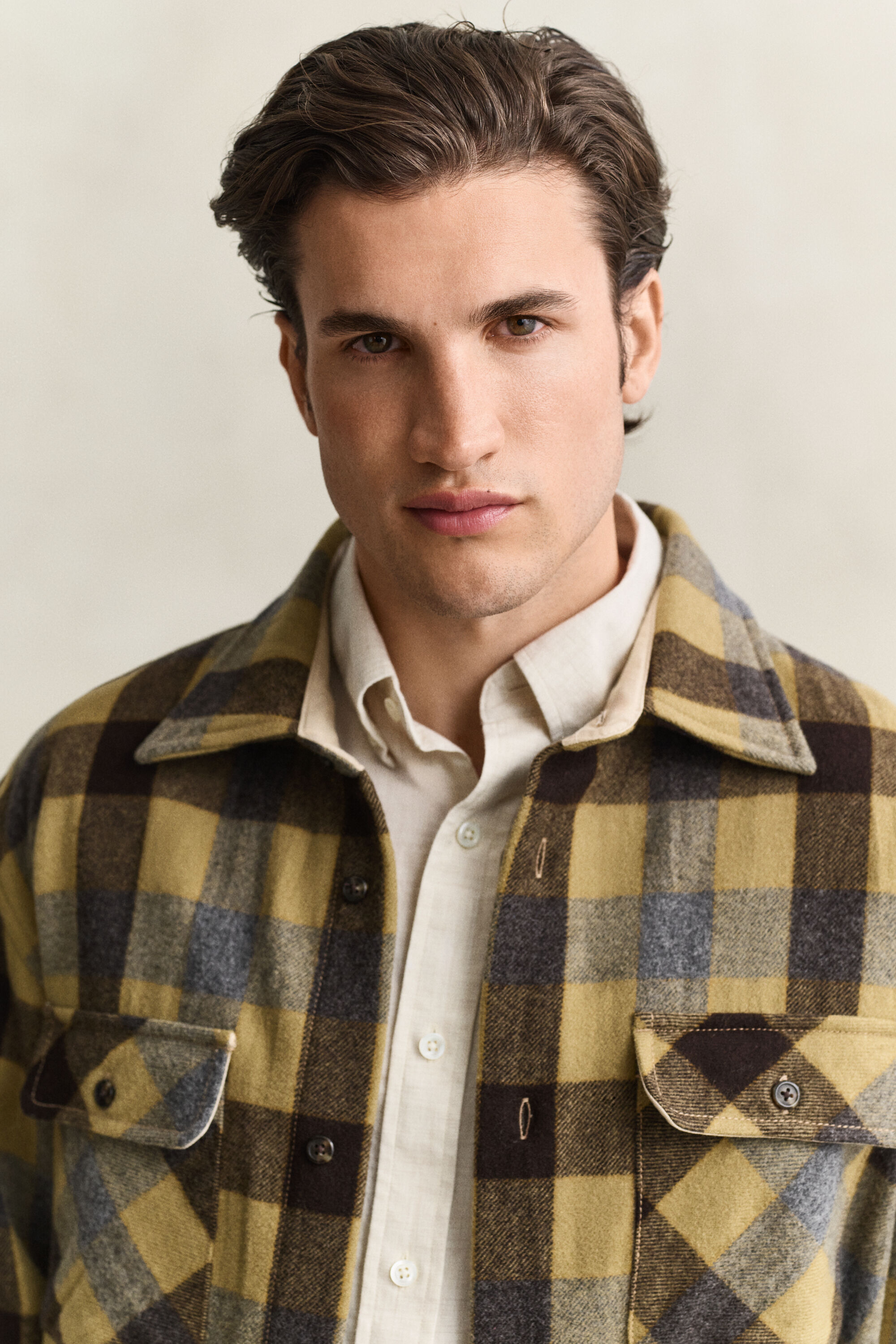 Camicia in lana a quadri