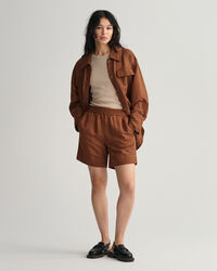 Pantaloncini pull-on in lino-viscosa