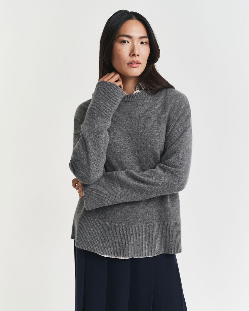 Maglia girocollo in cashmere