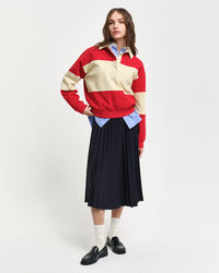 Rugger colour block in piqué a rilievo