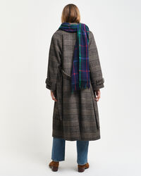 Trench a quadri in lana