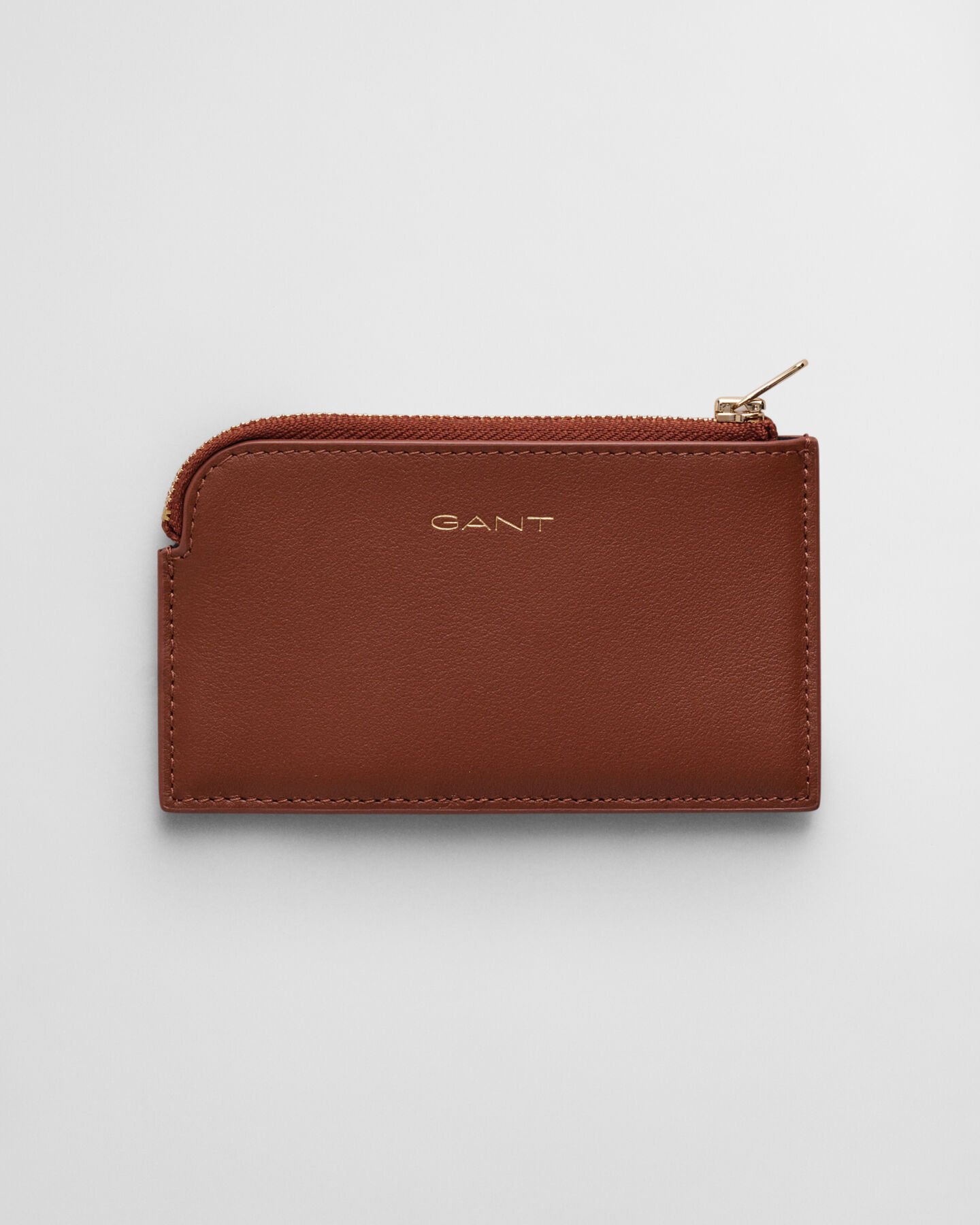 Porta carte di credito in pelle con zip