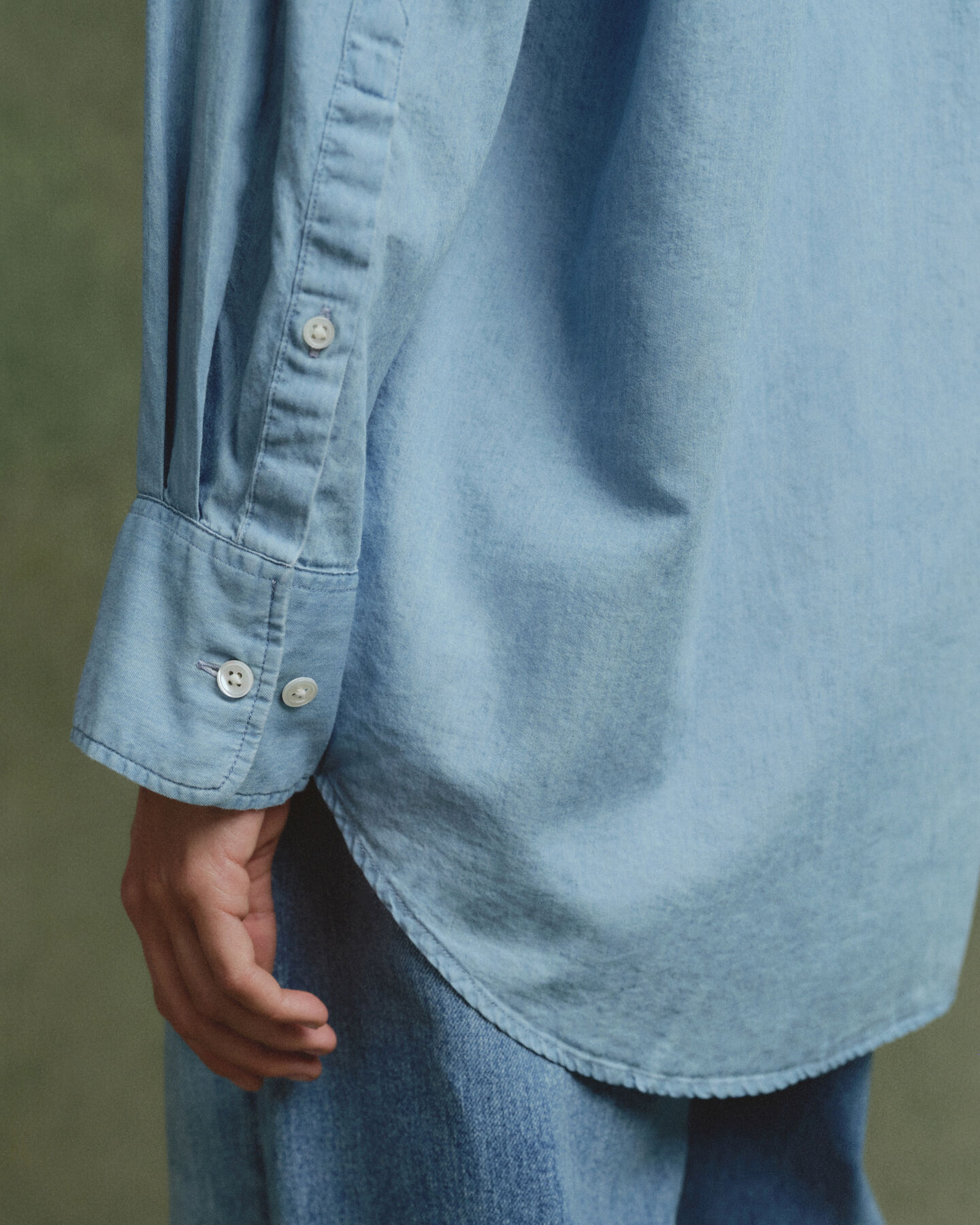 Camicia in chambray oversize