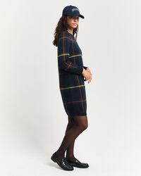 Abito girocollo a quadri