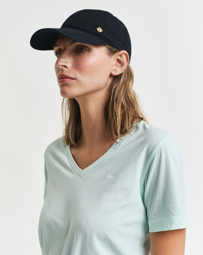 T-shirt Sunfaded con scollo a V