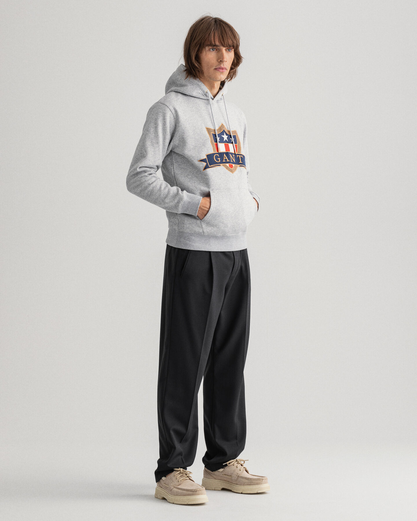 Felpa Banner Shield con cappuccio