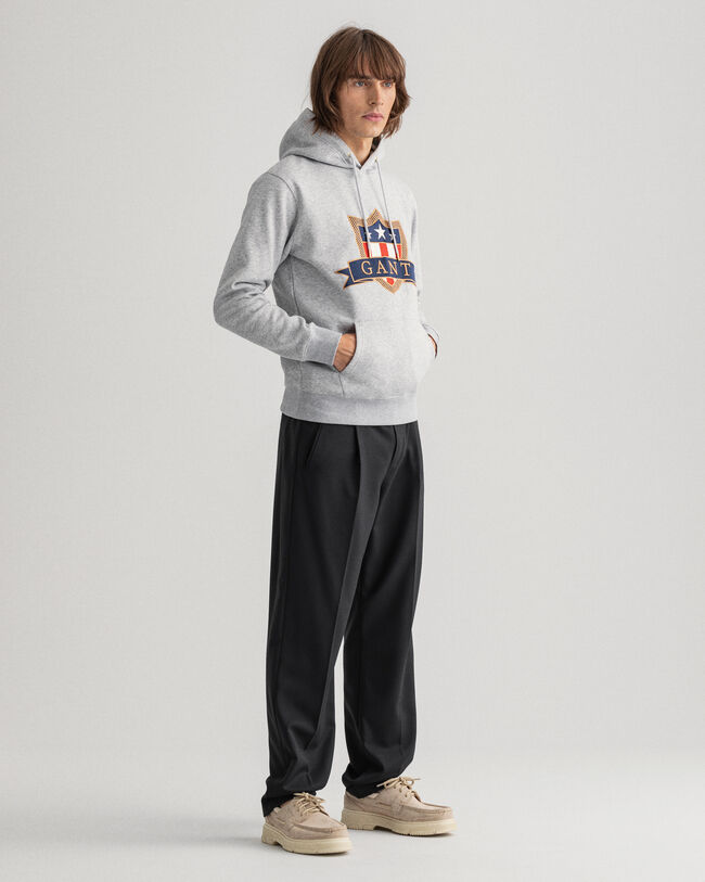 Felpa Banner Shield con cappuccio