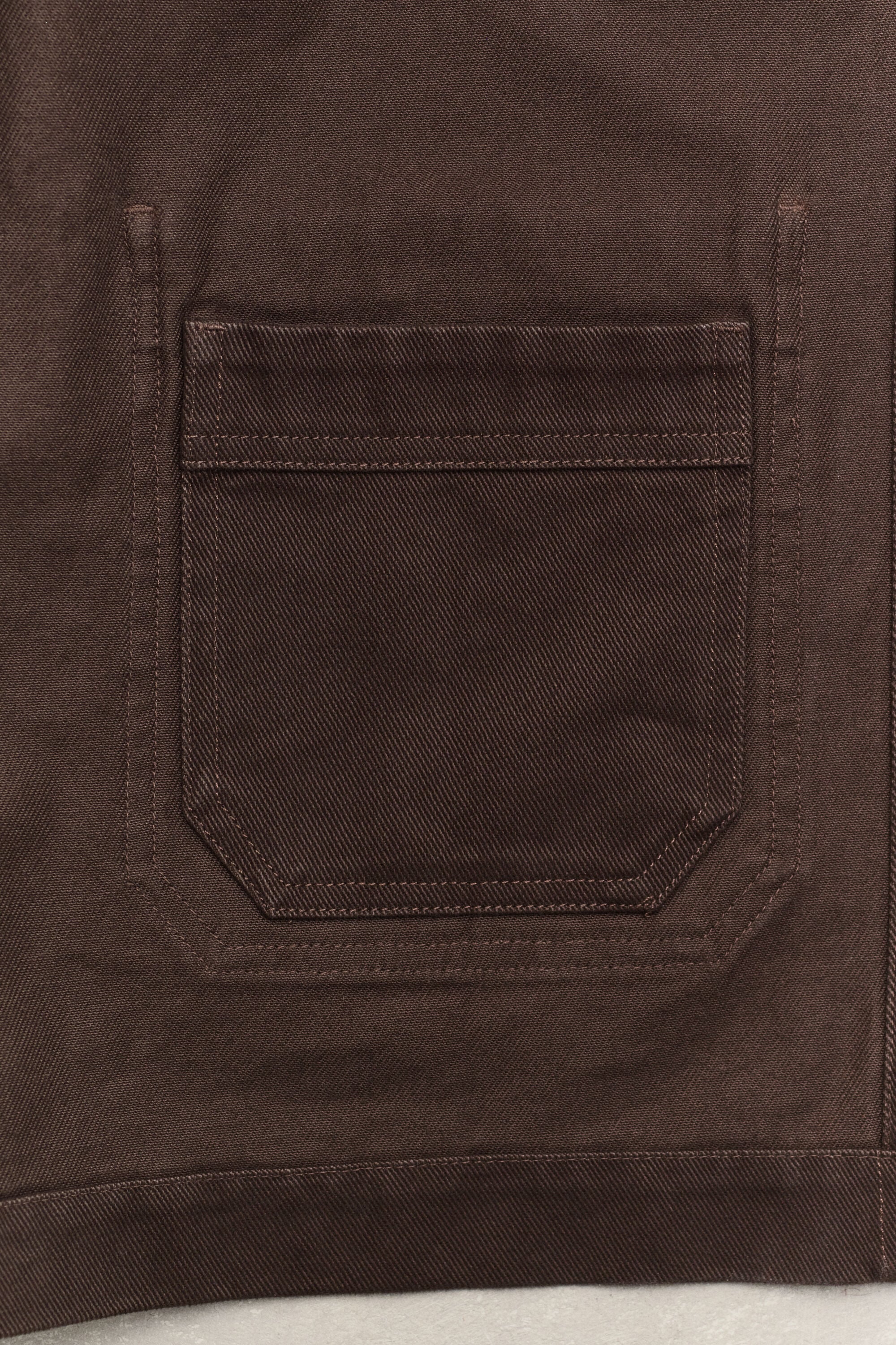 Camicia giacca in twill spazzolato