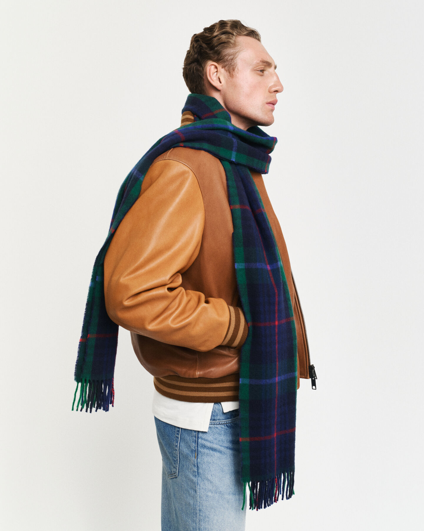 Sciarpa misto cashmere a quadri