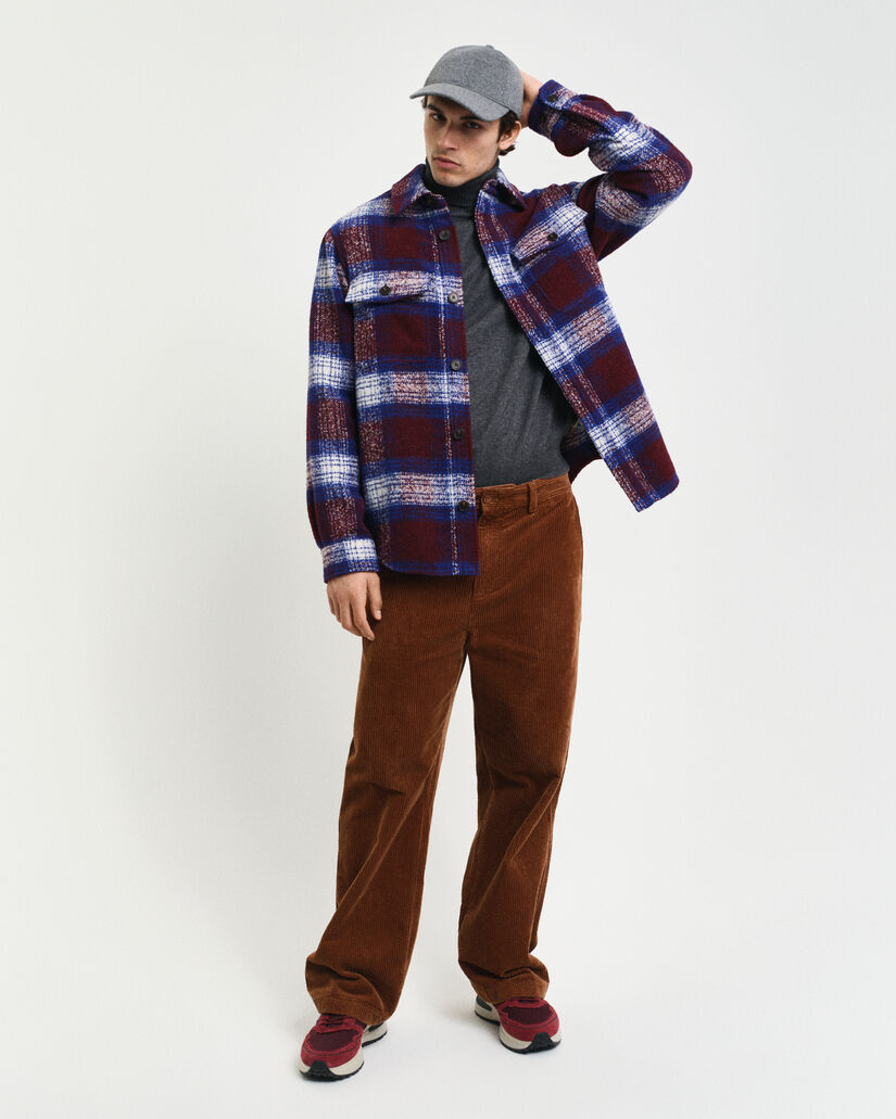 Maglia a collo alto in lana e cotone