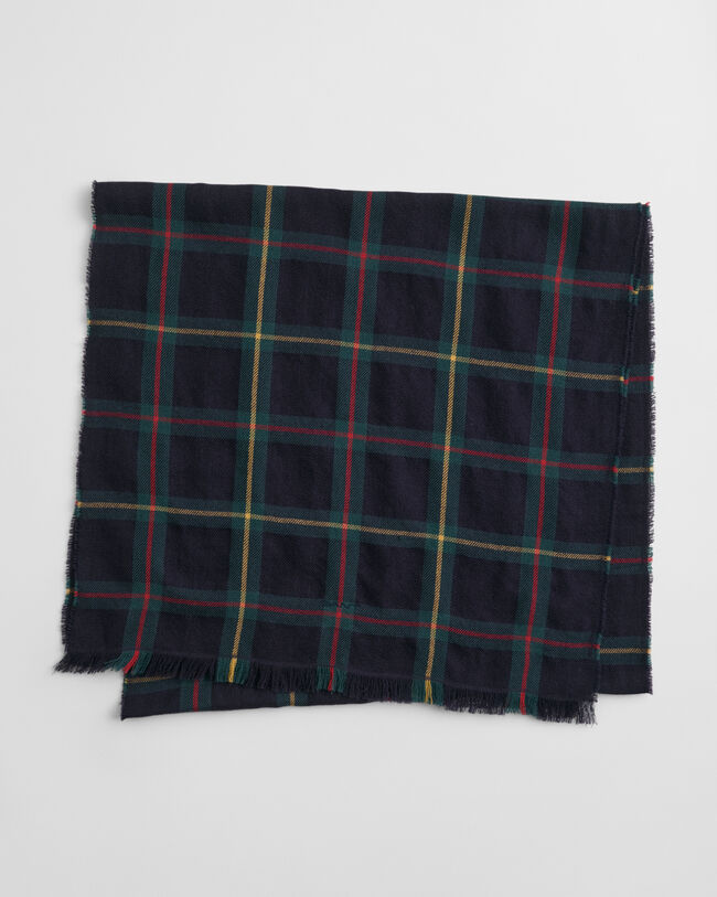 Sciarpa foulard in lana merino a quadri