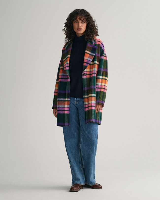 Cappotto Cocoon a quadri