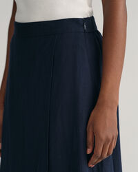 Gonna midi in lino-viscosa