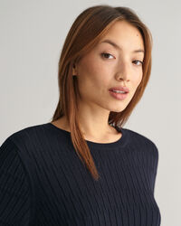 Maglia girocollo a maniche corte testurizzata