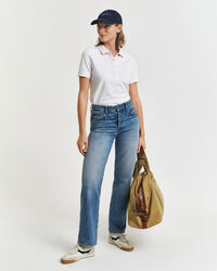 Polo in piqu&eacute; con colletto e colore a contrasto