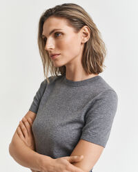 Maglia girocollo leggera a maniche corte