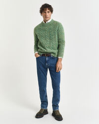 Jeans regular fit con lavaggio uniforme