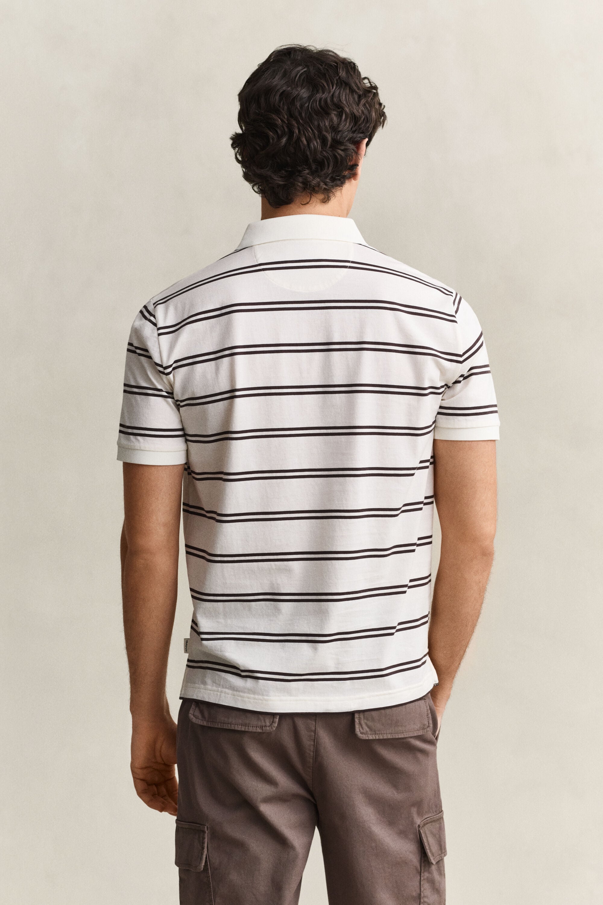 Polo a righe in cotone Pima