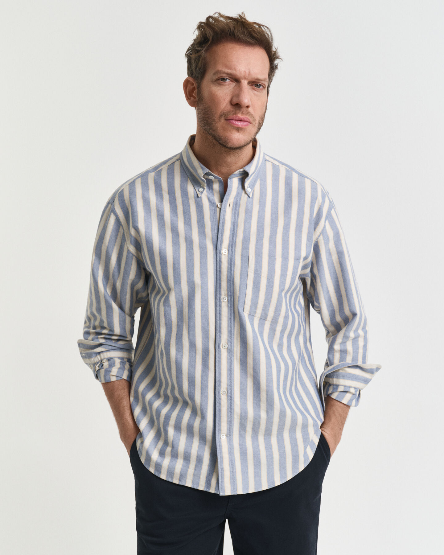 Camicia Oxford a righe Heritage relaxed fit