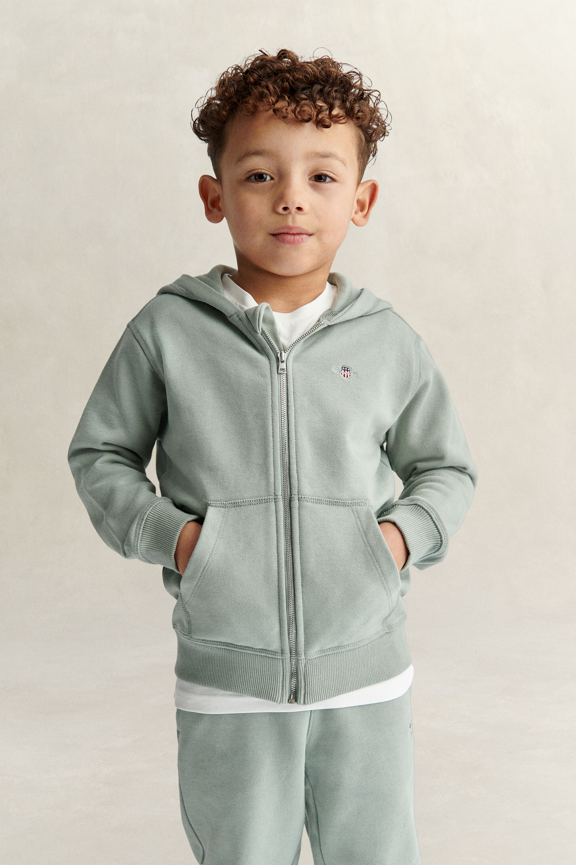 Felpa con cappuccio Shield con zip Kids