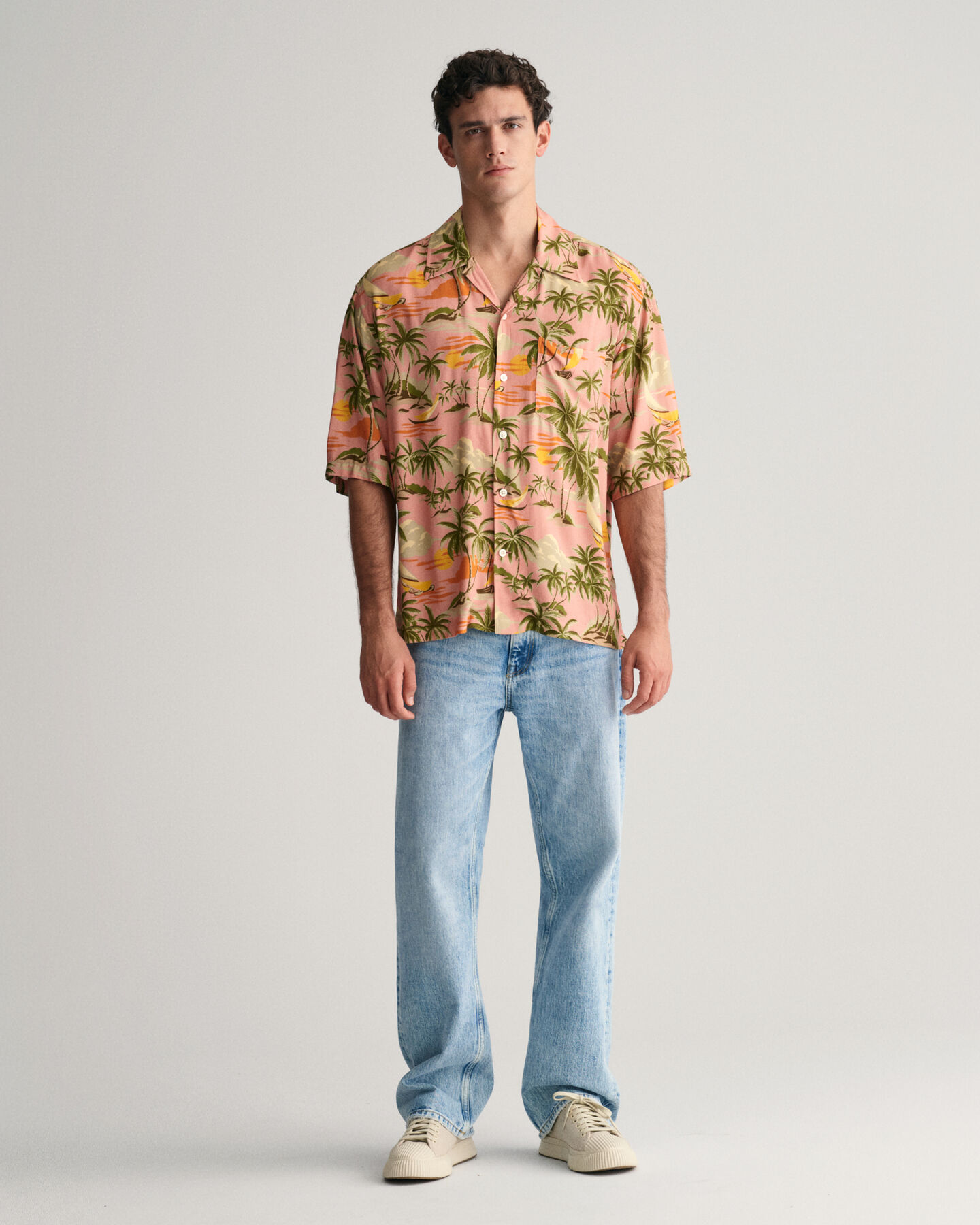 Camicia a maniche corte Hawaiian Print relaxed fit