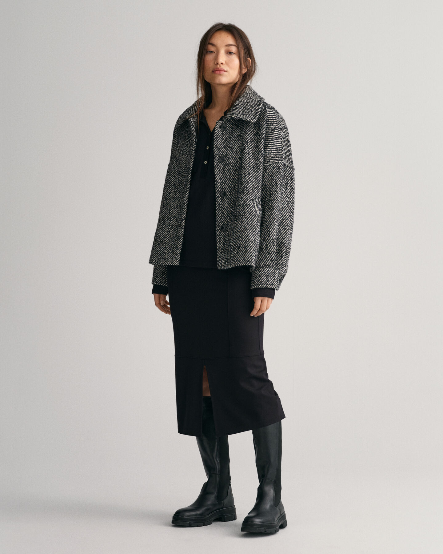 Camicia stile polo in jersey slim fit