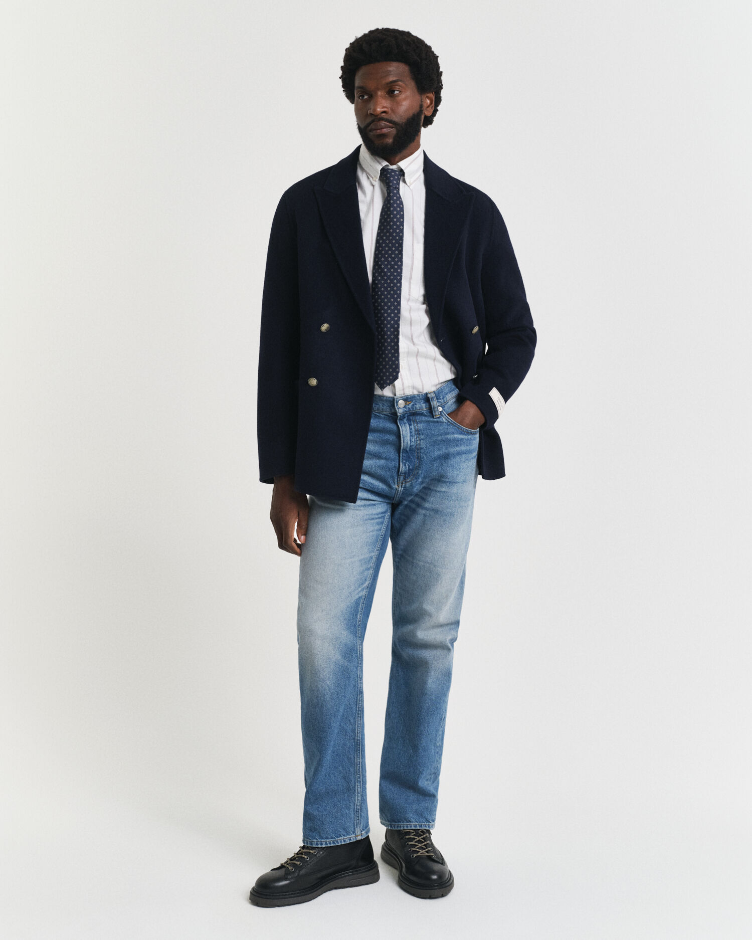 Camicia Oxford classica a righe regular fit